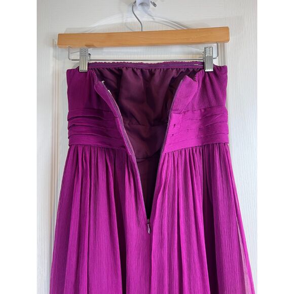 J Crew Women's Strapless Silk Empire Waist Dress Style 97895 Size 0 Petite - Picture 4 of 11